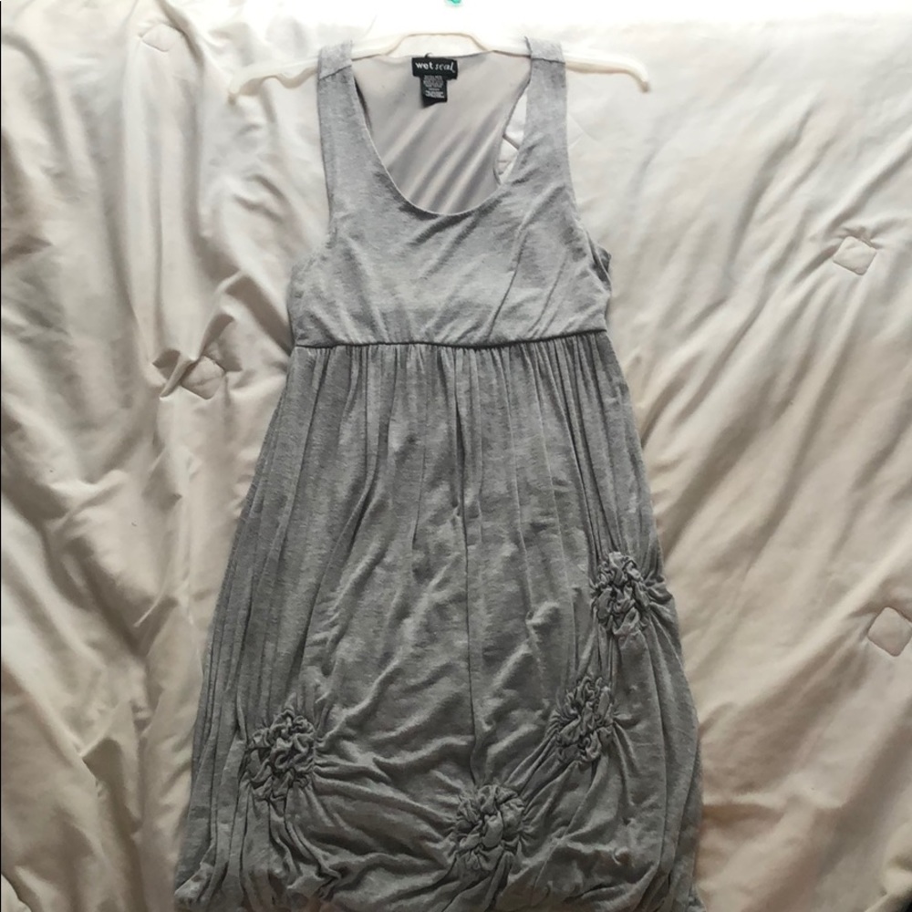Grey wet seal dress with floral detailing